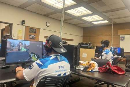 Tito, an SLCC student and esports competitor, plays Valorant, demonstrating the trajectory of modern competitive gaming. (Gerardo Galvez-Zamora, The Globe )