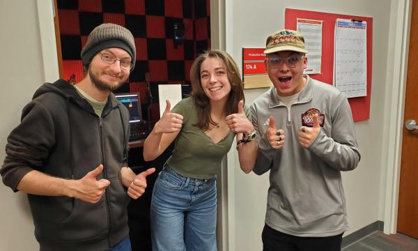 SUU students Nathaniel Buck, Brynn Smith and Gabriel Small