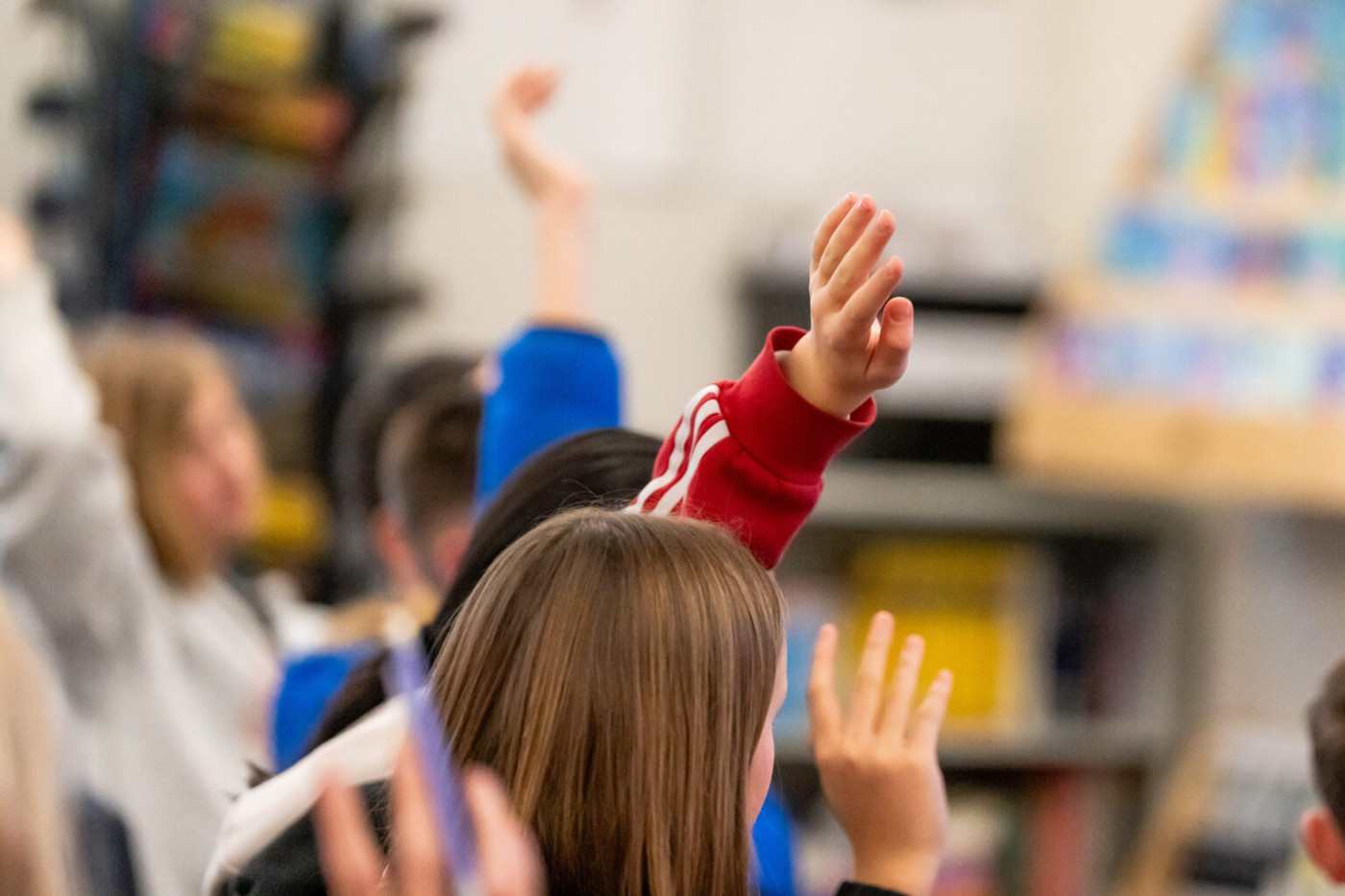 Students work in a class at Wasatch Junior High School in Salt Lake City on Tuesday, March 12, 2024. (Photo by Spenser Heaps for Utah News Dispatch)