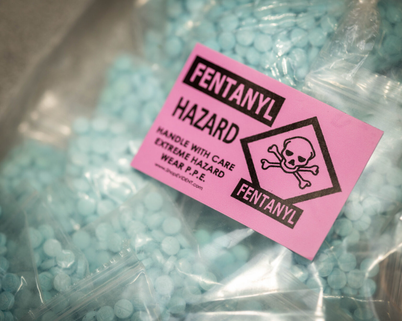  Fentanyl pills seized by Utah law enforcement and handed over to the Utah Department of Public Safety. (Photo courtesy of the Utah Department of Public Safety)