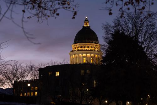The Utah State Capitol on the first day of the 2025 Utah legislative session in Salt Lake City, Jan. 21, 2025.