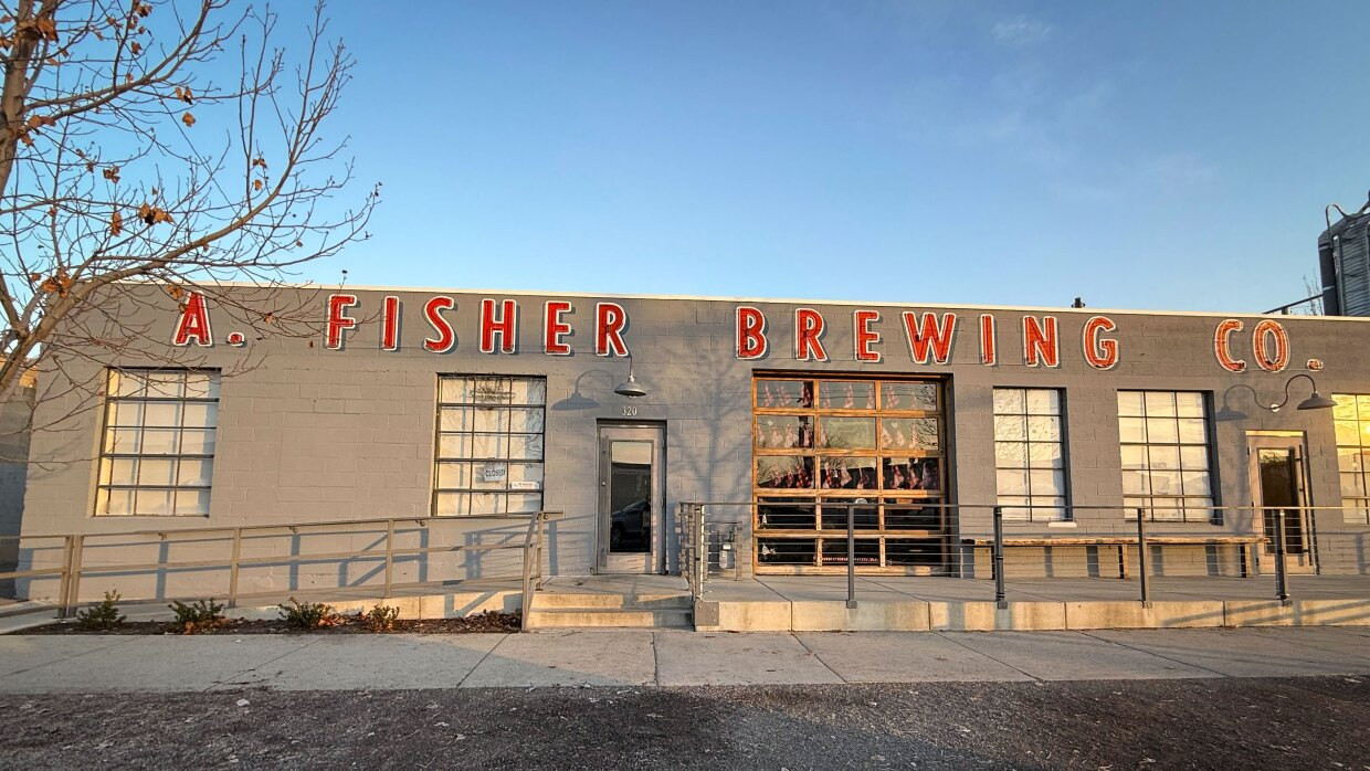 Josh Scheuerman says Fisher Brewing was the “anchor” of the Granary District. The building was once the site of an old auto shop, but in 2017 opened its doors as a member of the local craft beer scene.