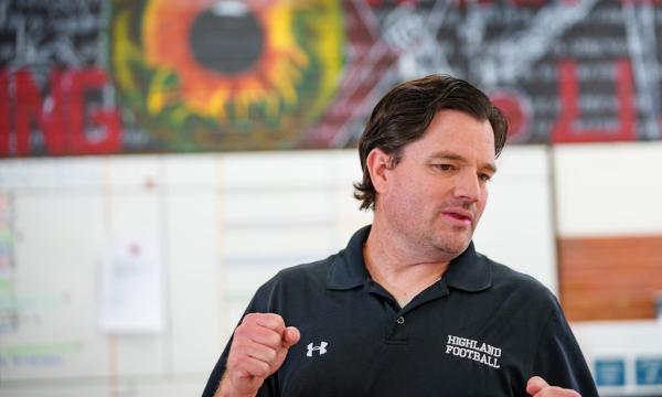 (Trent Nelson | The Salt Lake Tribune) Brandon Winn at Highland High School in Salt Lake City on Wednesday, May 14, 2025. He advises the school's journalism staff at The Rambler and has taught at the school for 20 years.